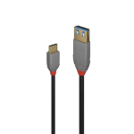 Lindy Black Line - Cavo USB - 24 pin USB-C (M) a USB Tipo A (F) - USB 3.1 Gen 2 - 15 cm